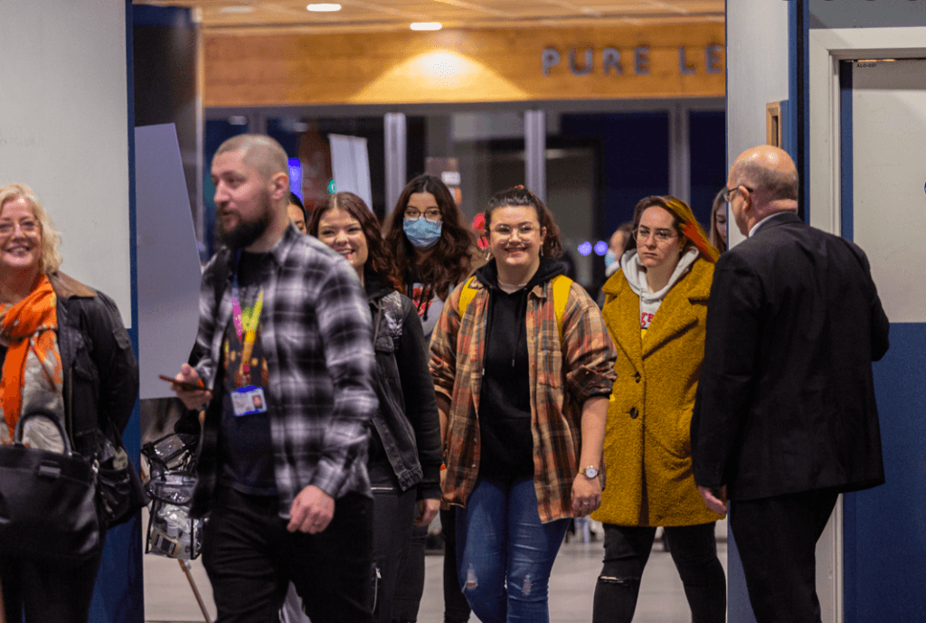 people arriving at the prosthetics event 2021