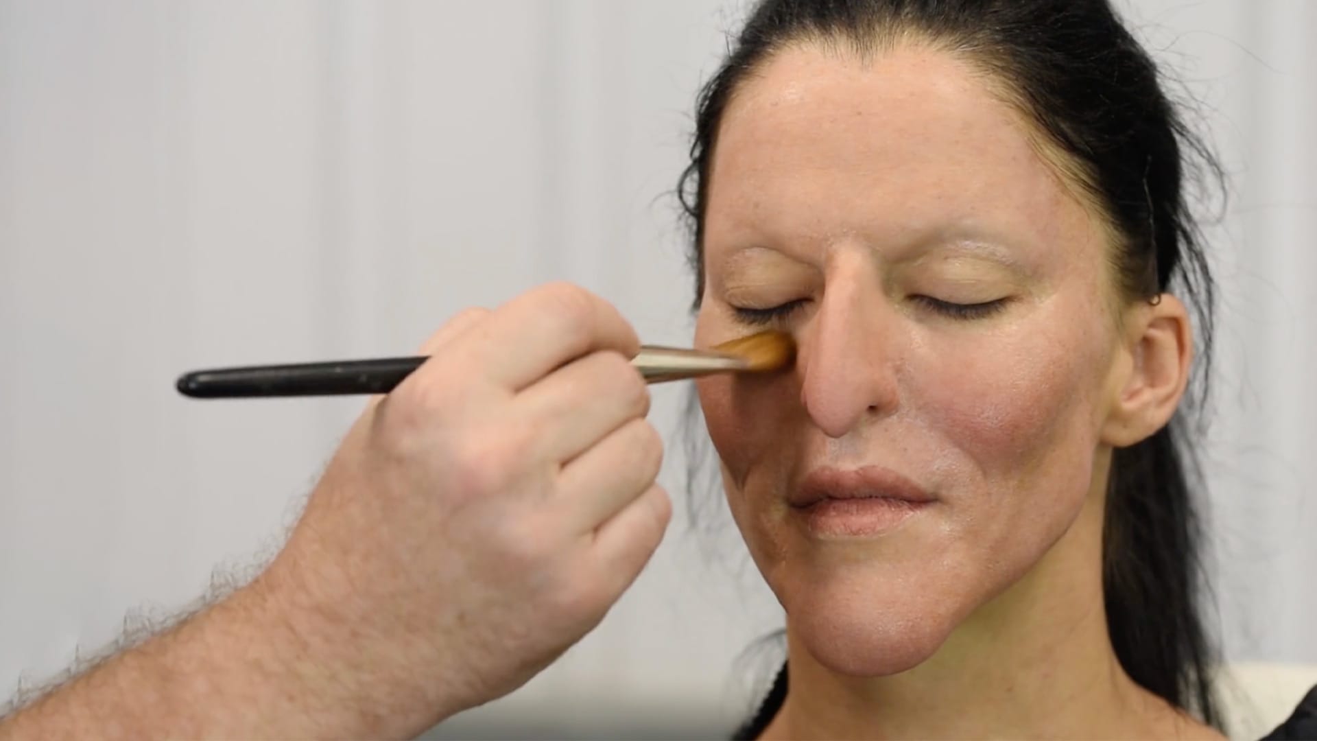 applying prosthetics makeup