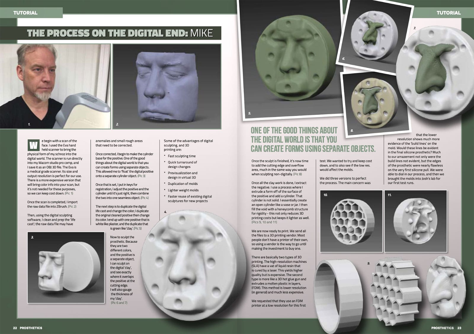 prosthetics magazine issue 13 spread