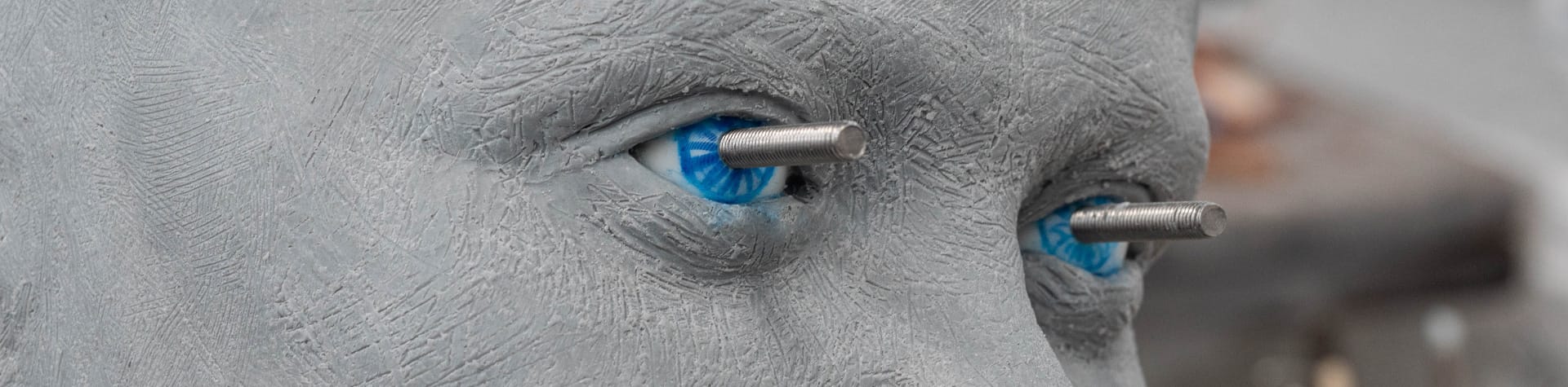 prosthetics head eyes close up